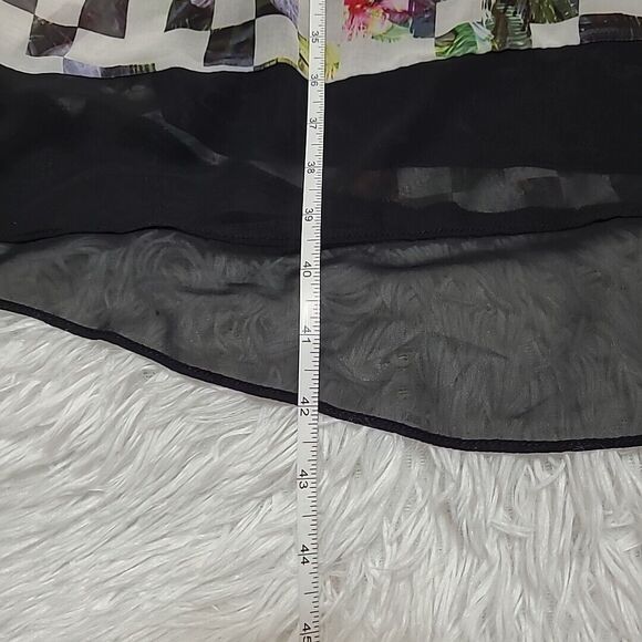 Lane Bryant Midi Dress Sleeveless Square Print Chiffon Multicolor 18/20 - Picture 11 of 11